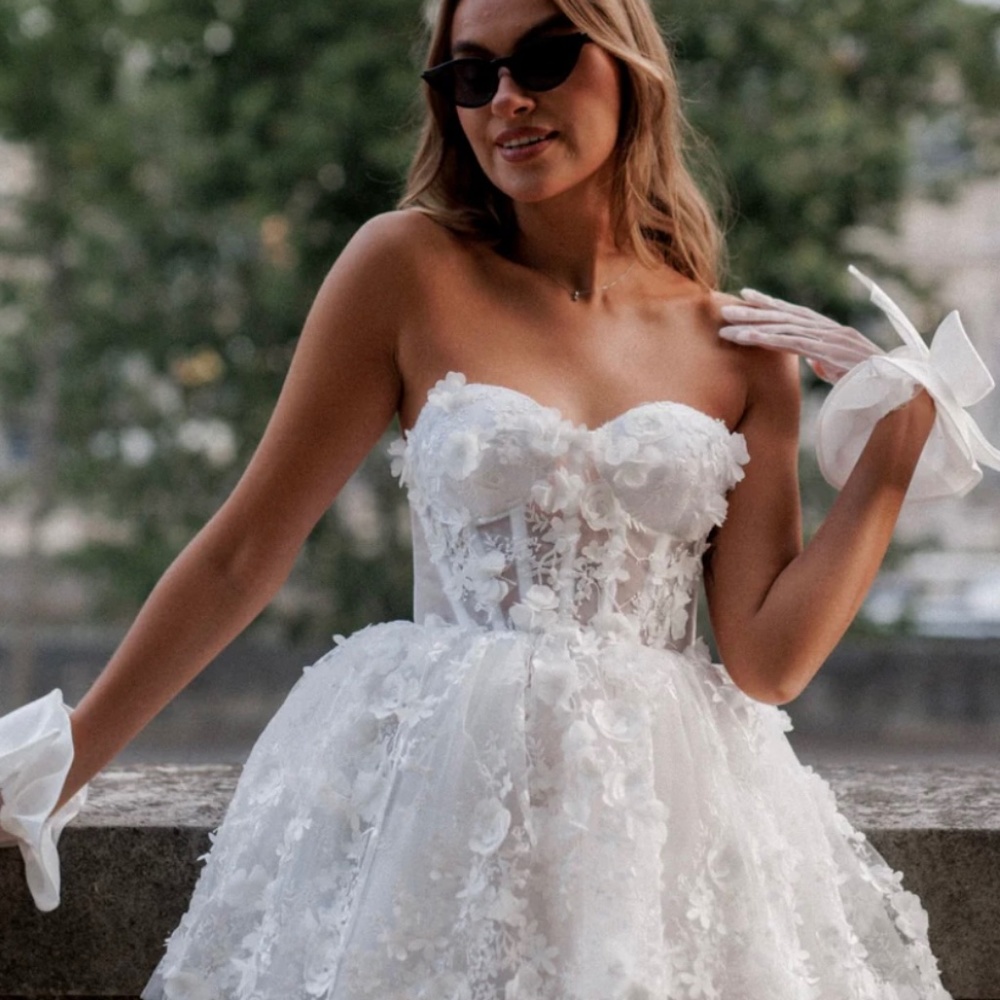 Rosie Ettiene bridal Fleur dress. mini bridal size us 8/uk 12